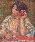 Pierre-Auguste Renoir Gabriele mit Rose oil painting